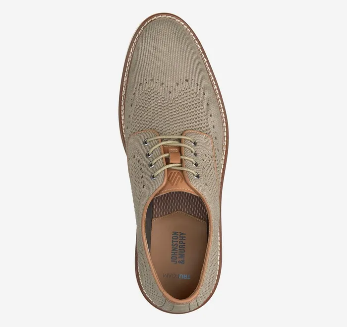 Men Upton Knit Wingtip Taupe Heathered Knit JohnstonandMurphy LaceUps Men Upton Knit Wingtip Taupe Heathered Knit JohnstonandMurphy LaceUps