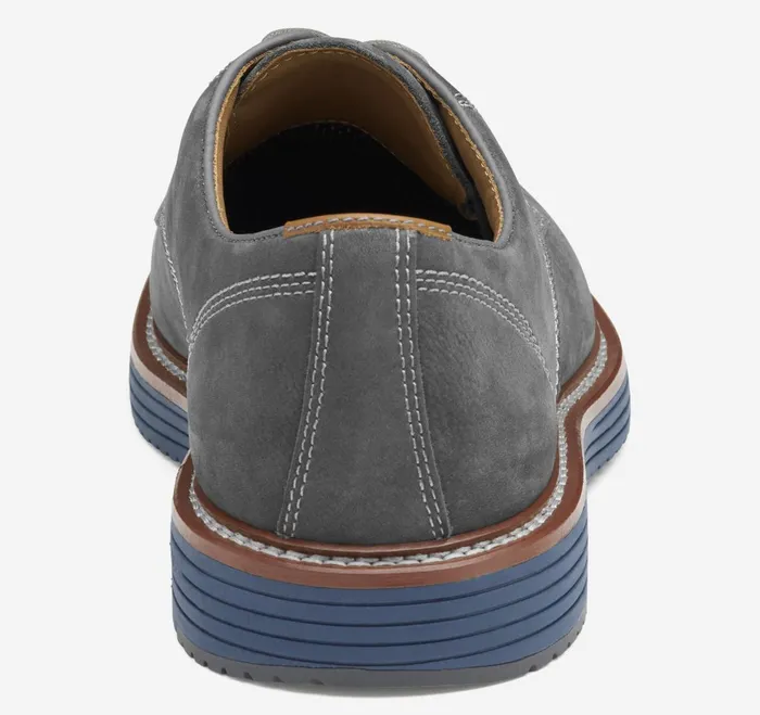Men Upton Plain Toe Gray Nubuck JohnstonandMurphy LaceUps Men Upton Plain Toe Gray Nubuck JohnstonandMurphy LaceUps