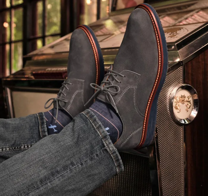 Men Upton Plain Toe Gray Nubuck JohnstonandMurphy LaceUps Men Upton Plain Toe Gray Nubuck JohnstonandMurphy LaceUps