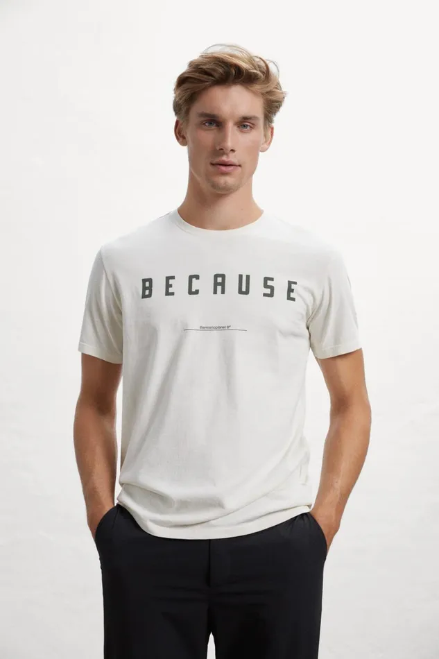 Men White Como TShirt Ecoalf TShirts