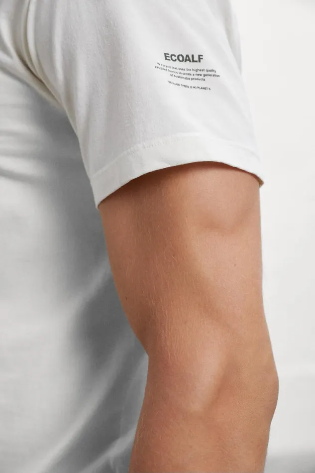 Men White Como TShirt Ecoalf TShirts
