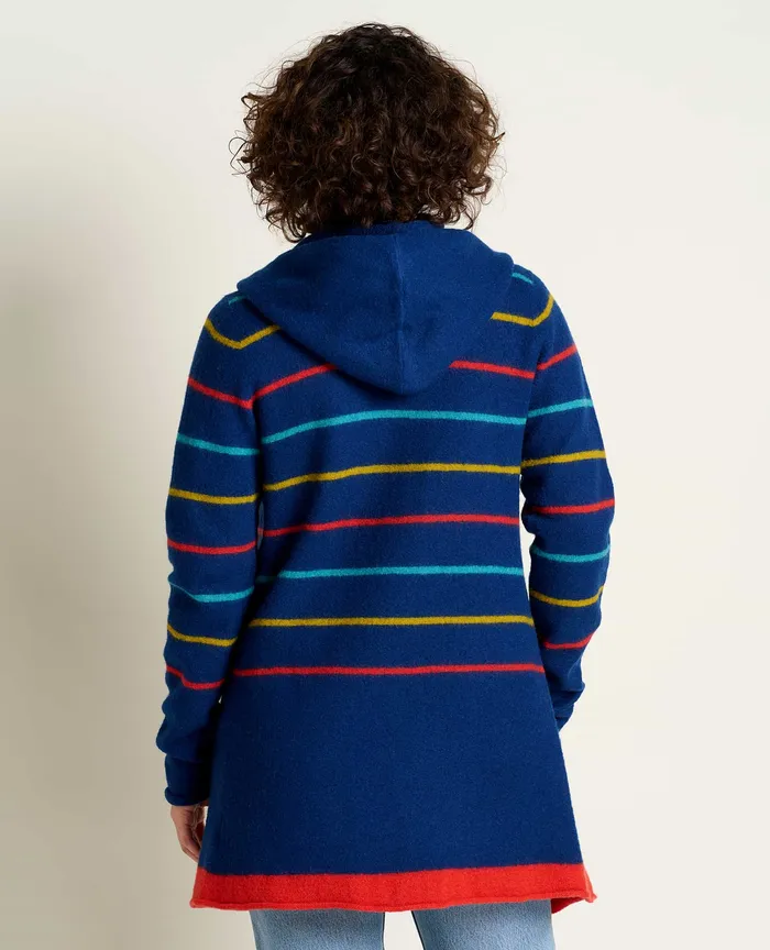 Merino Heartfelt Hoodie True Navy Stripe Women8217s Sweaters ToadandCo