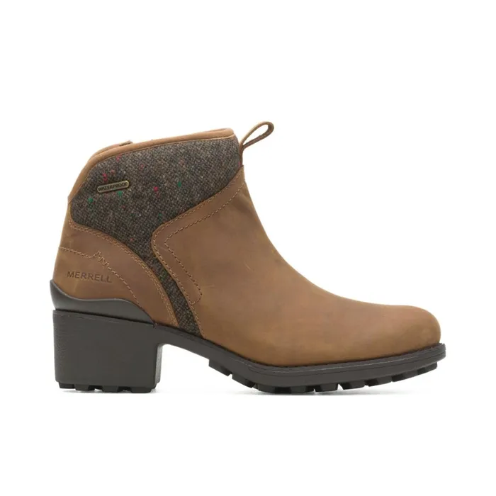 Merrell Boots Women Chateau Ii Mid Pull Waterproof Nutmeg