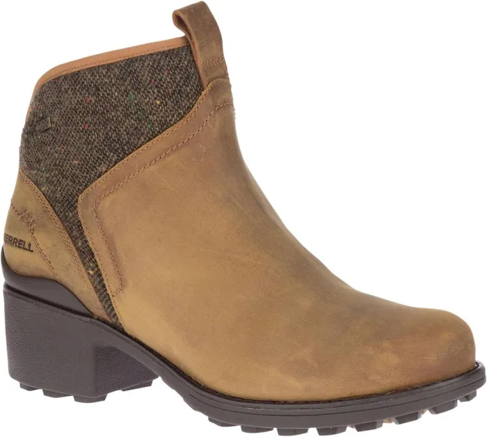 Merrell Boots Women Chateau Ii Mid Pull Waterproof Nutmeg
