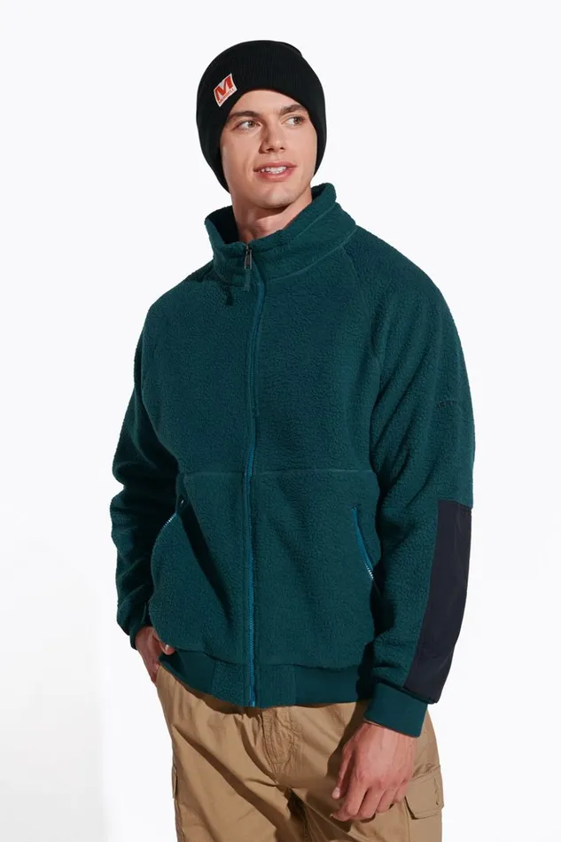 Merrell Tops Men Sherpa Full Zip Sea Moss