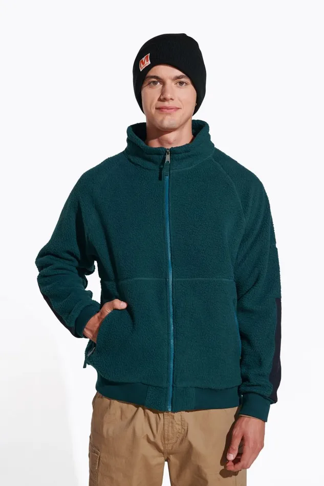 Merrell Tops Men Sherpa Full Zip Sea Moss