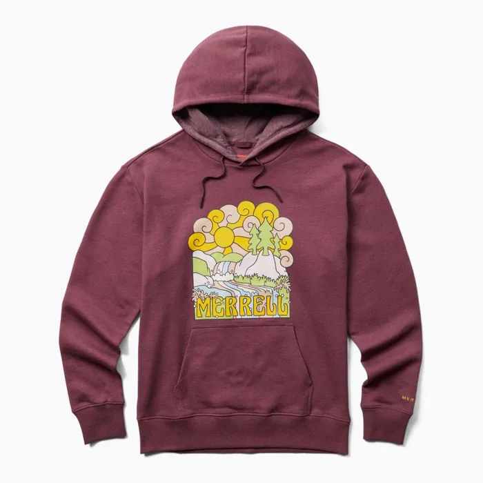 Merrell Tops Women Groovy Fleece Hoody Plum Wine Heather