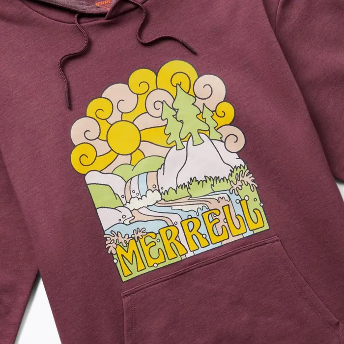 Merrell Tops Women Groovy Fleece Hoody Plum Wine Heather