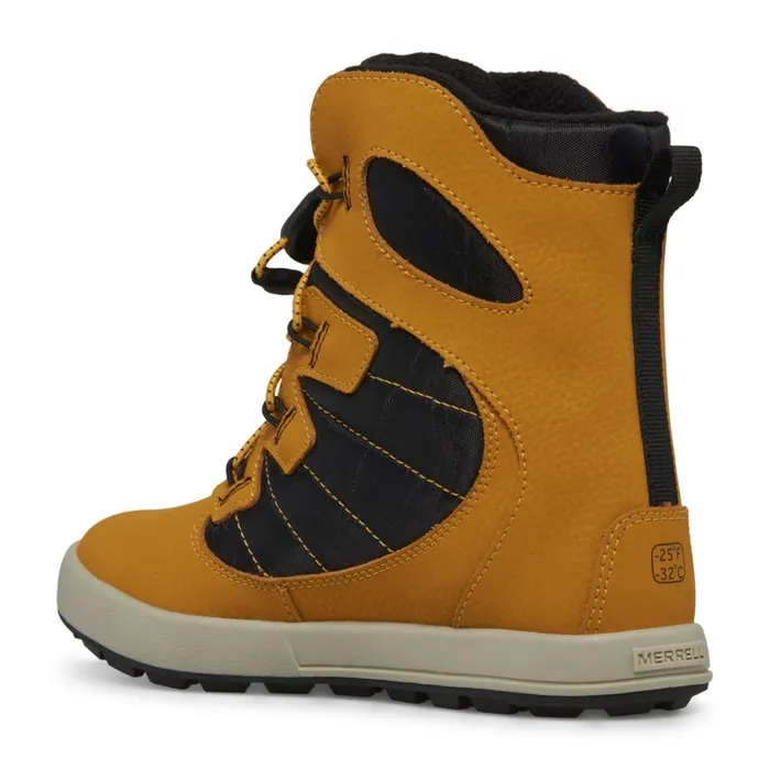 Merrell Winter Boots Kids Big Snow Bank 40 Waterproof Boot Wheatblack