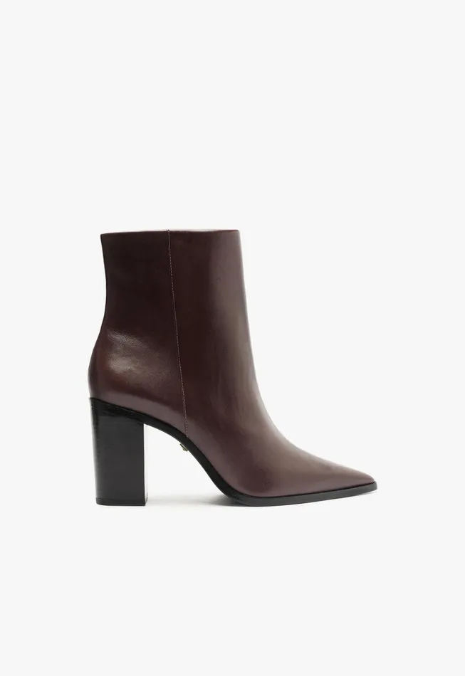 Mikki Block Bootie Brown Women Schutz Shoes Booties