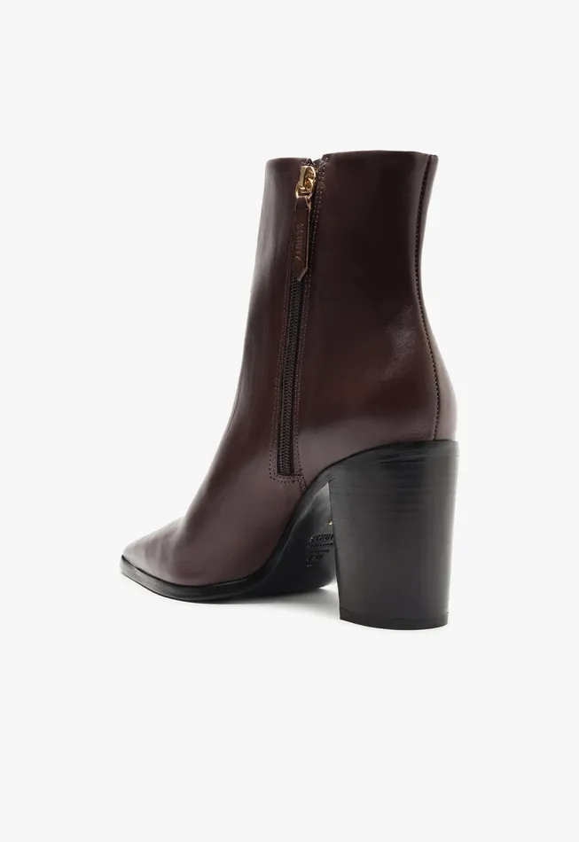 Mikki Block Bootie Brown Women Schutz Shoes Booties