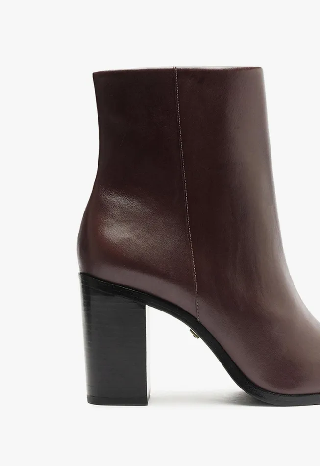 Mikki Block Bootie Brown Women Schutz Shoes Booties