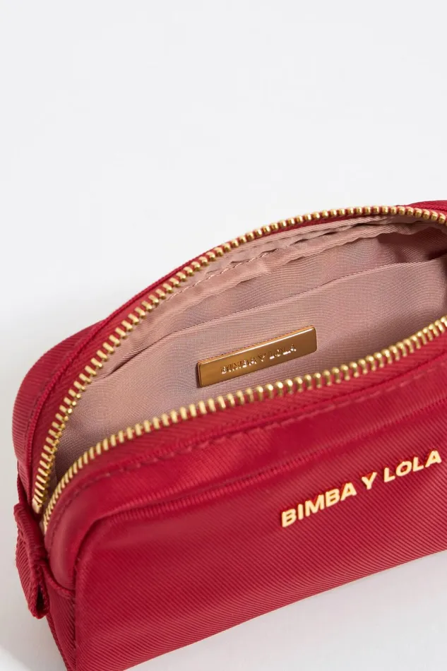 Mini Red Nylon Makeup Case Red Women Bimba Y Lola Vanity Pouches Mini Red Nylon Makeup Case Red Women Bimba Y Lola Vanity Pouches