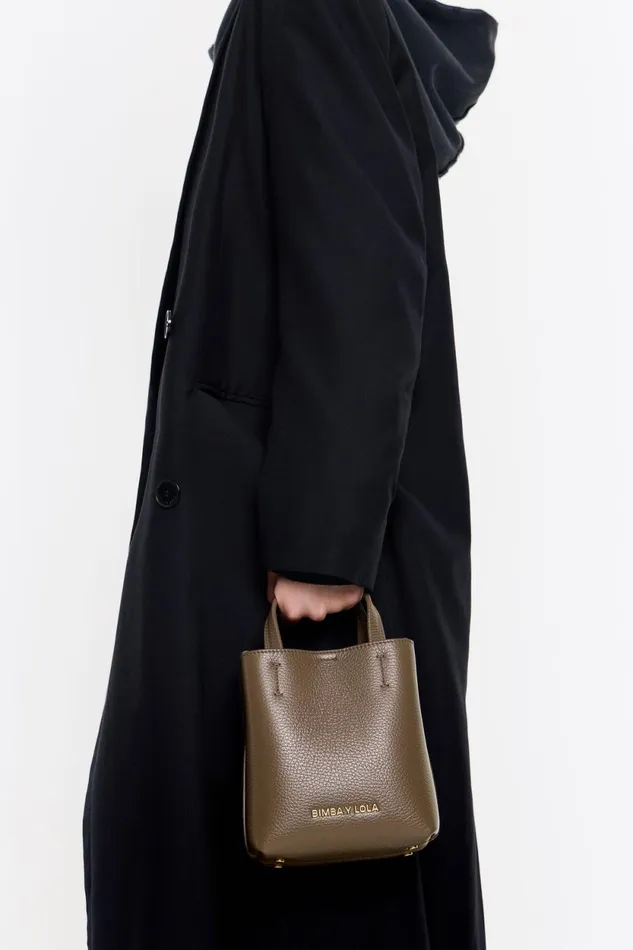 Mini Sac Chihuahua Cuir Taupe Fonc Dark Taupe Women Bimba Y Lola Crossbody Bags