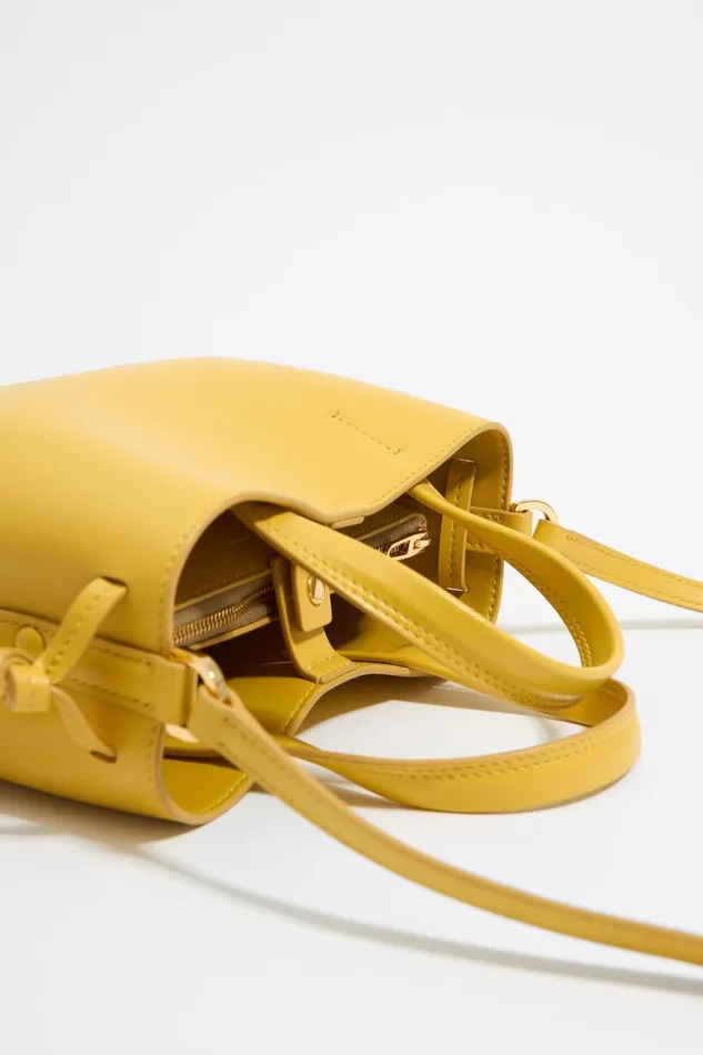Mini Yellow Leather Chihuahua Bag Yellow Women Bimba Y Lola Crossbody Bags