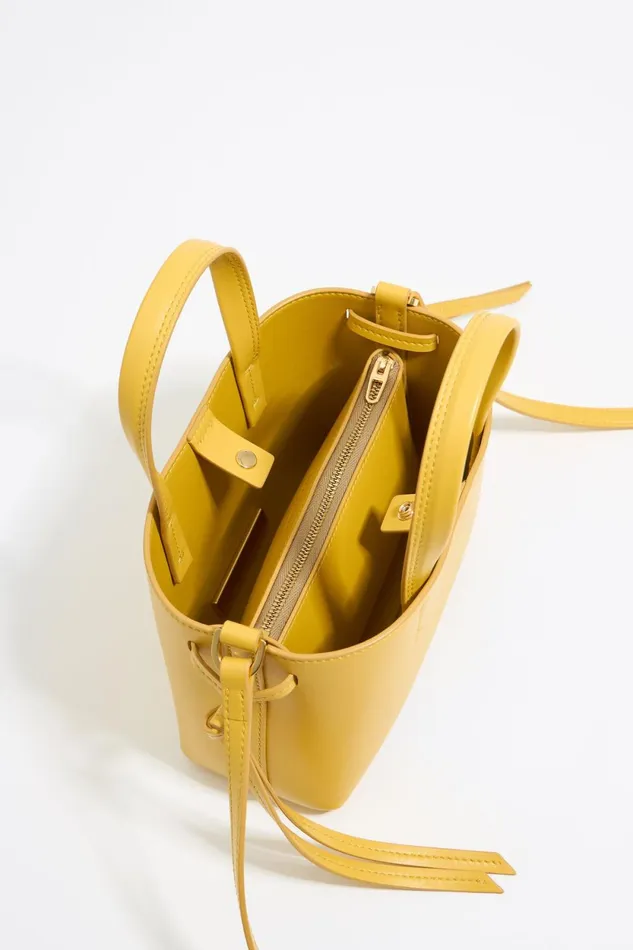 Mini Yellow Leather Chihuahua Bag Yellow Women Bimba Y Lola Crossbody Bags