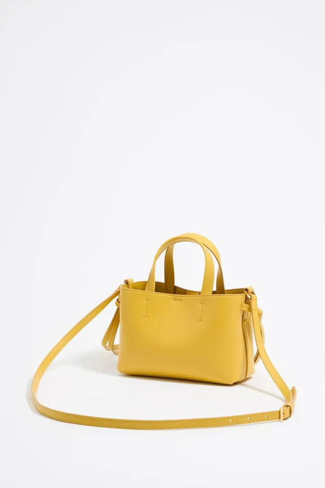 Mini Yellow Leather Chihuahua Bag Yellow Women Bimba Y Lola Crossbody Bags
