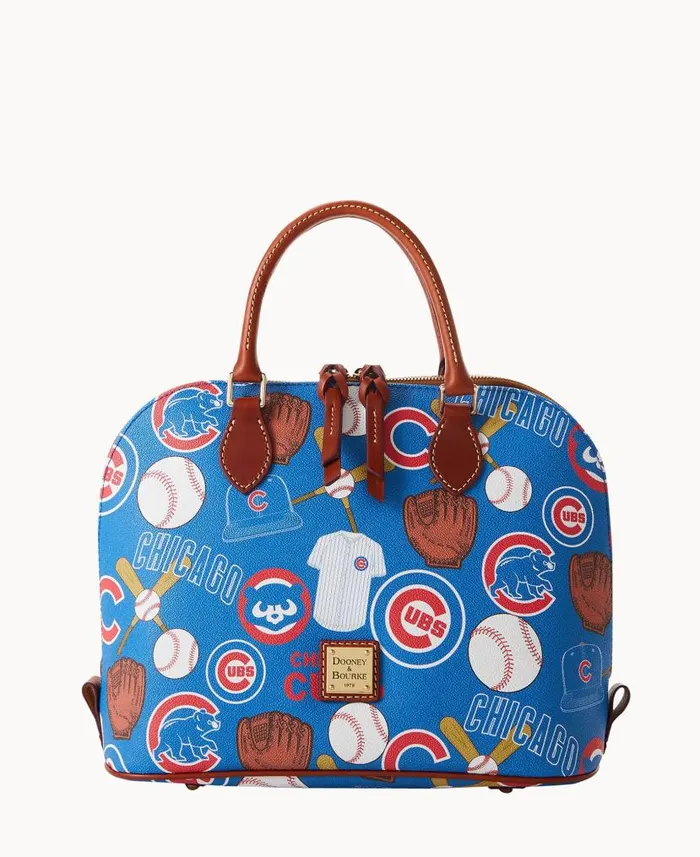 MLB Cubs Zip Zip Satchel Cubs Woman Dooney and Bourke Satchels