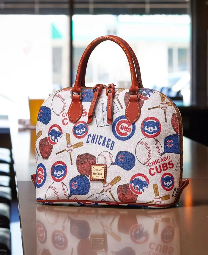 MLB Cubs Zip Zip Satchel Cubs Woman Dooney and Bourke Satchels MLB Cubs Zip Zip Satchel Cubs Woman Dooney and Bourke Satchels