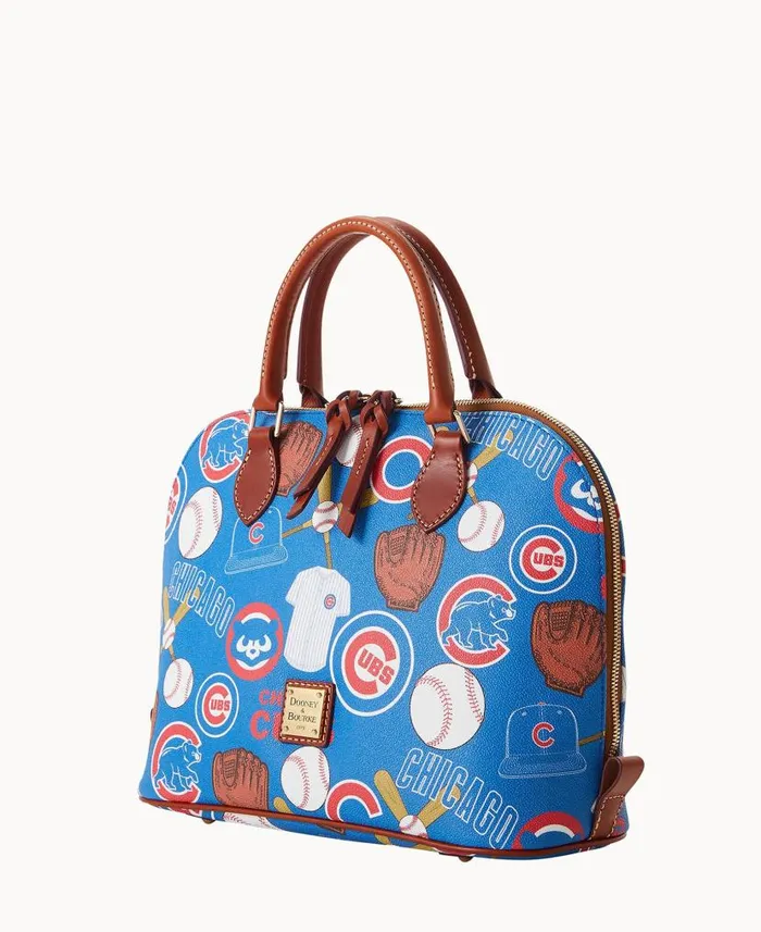MLB Cubs Zip Zip Satchel Cubs Woman Dooney and Bourke Satchels MLB Cubs Zip Zip Satchel Cubs Woman Dooney and Bourke Satchels