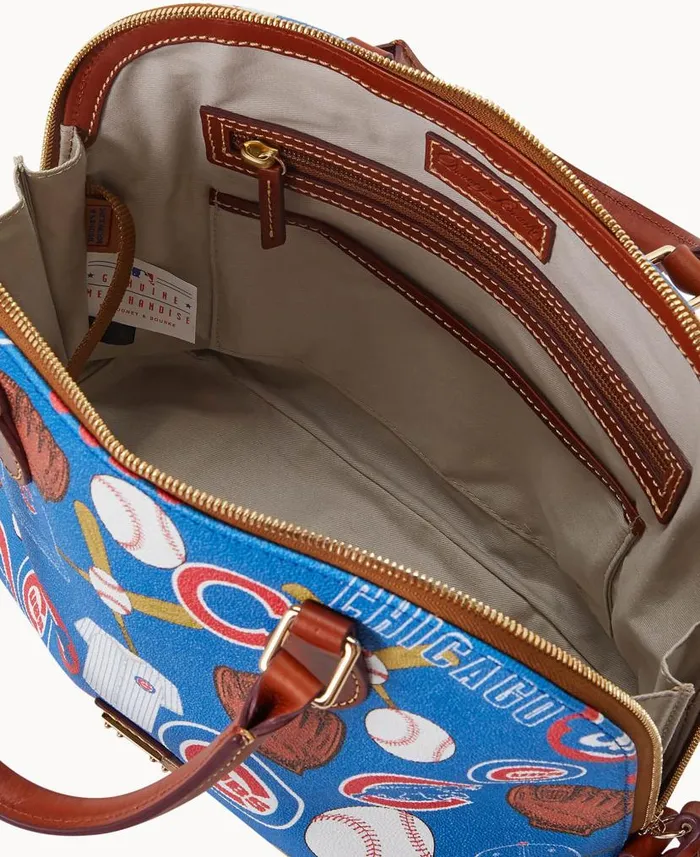 MLB Cubs Zip Zip Satchel Cubs Woman Dooney and Bourke Satchels MLB Cubs Zip Zip Satchel Cubs Woman Dooney and Bourke Satchels