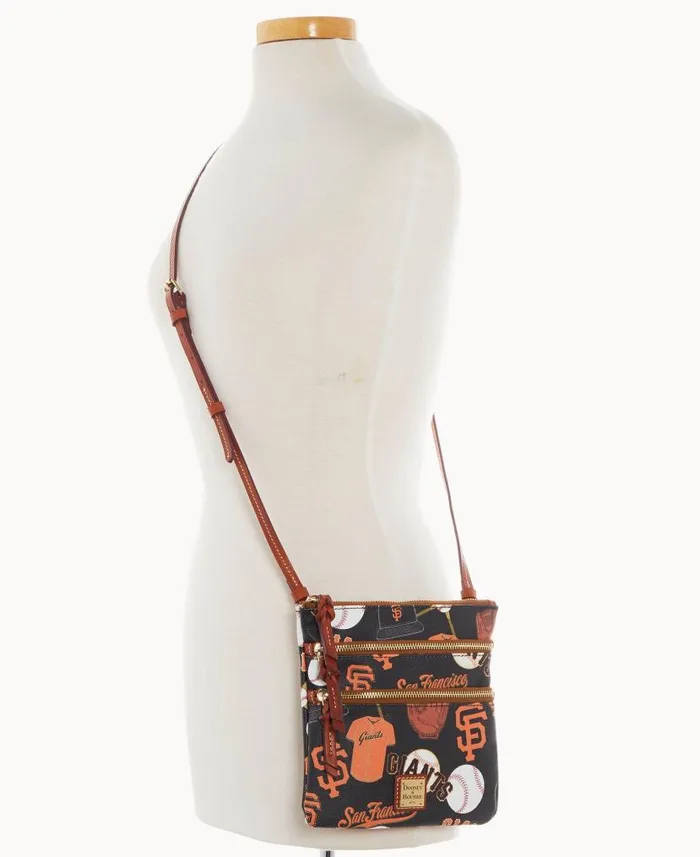 MLB Giants N S Triple Zip Crossbody Giants Woman Dooney and Bourke Crossbodies MLB Giants N S Triple Zip Crossbody Giants Woman Dooney and Bourke Crossbodies