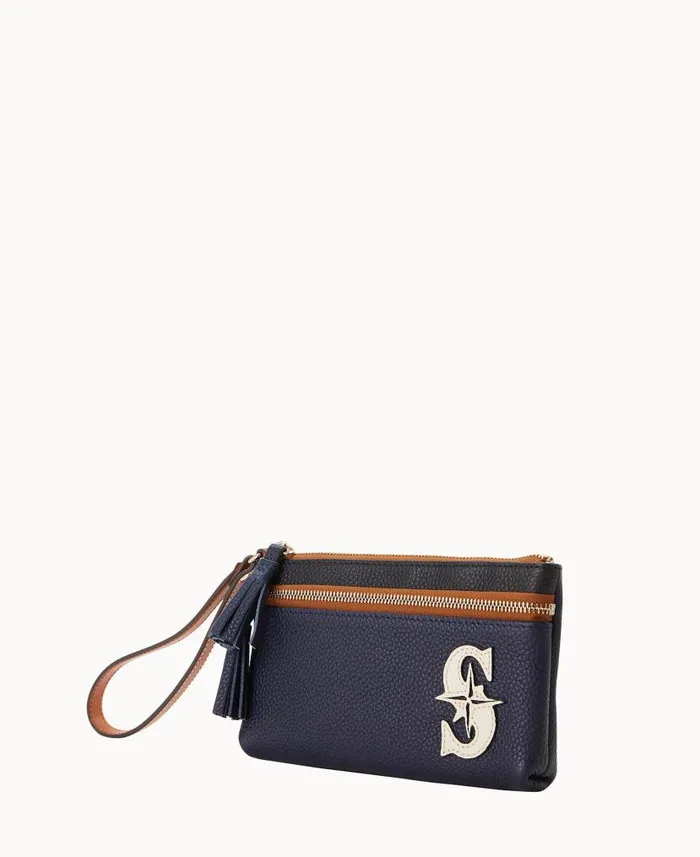 MLB Mariners Double Zip Wristlet Mariners ManWoman Dooney and Bourke Wallets MLB Mariners Double Zip Wristlet Mariners ManWoman Dooney and Bourke Wallets