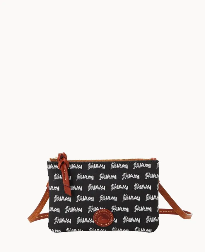 MLB Marlins Top Zip Crossbody Marlins Woman Dooney and Bourke Crossbodies
