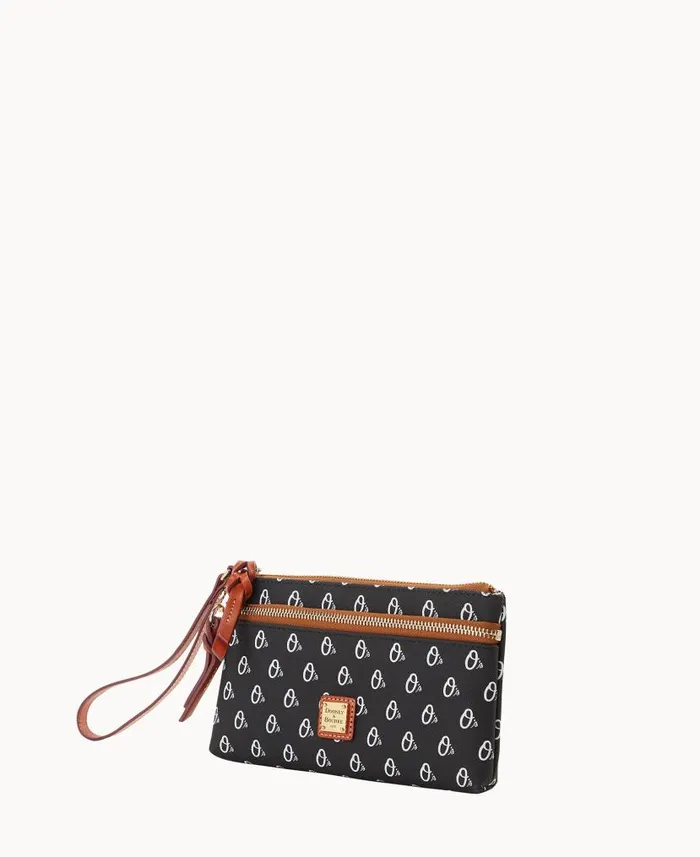 MLB Orioles Double Zip Wristlet Orioles ManWoman Dooney and Bourke Wallets MLB Orioles Double Zip Wristlet Orioles ManWoman Dooney and Bourke Wallets