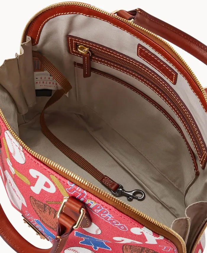 MLB Phillies Zip Zip Satchel Phillies Woman Dooney and Bourke Satchels MLB Phillies Zip Zip Satchel Phillies Woman Dooney and Bourke Satchels