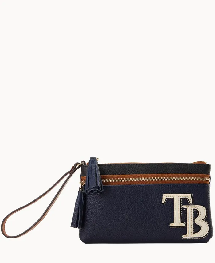 MLB Rays Double Zip Wristlet Rays ManWoman Dooney and Bourke Wallets