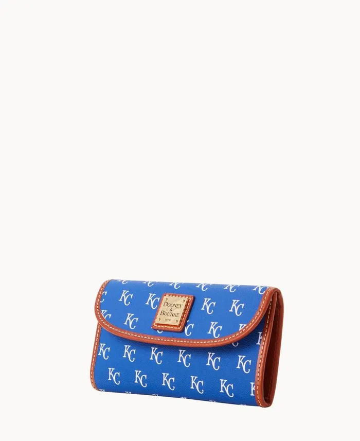 MLB Royals Continental Clutch Royals ManWoman Dooney and Bourke Wallets MLB Royals Continental Clutch Royals ManWoman Dooney and Bourke Wallets