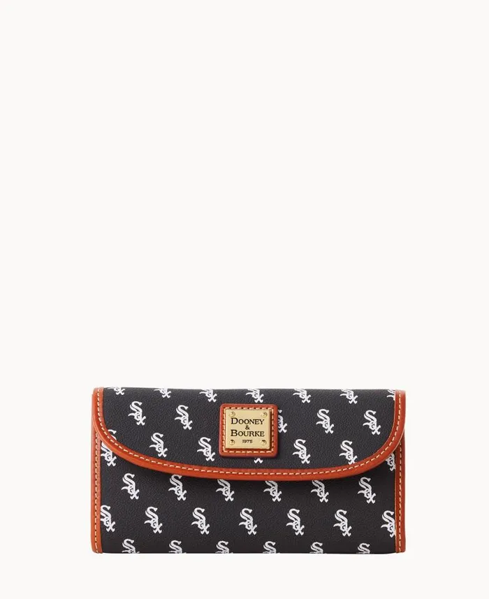 MLB White Sox Continental Clutch White Sox ManWoman Dooney and Bourke Wallets MLB White Sox Continental Clutch White Sox ManWoman Dooney and Bourke Wallets