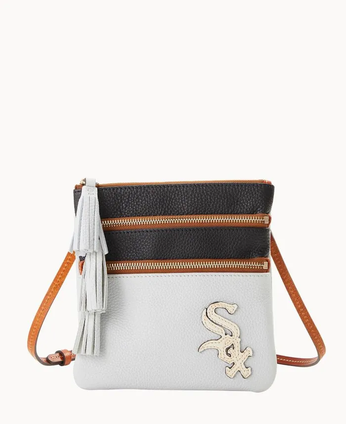 MLB White Sox Triple Zip Crossbody White Sox Woman Dooney and Bourke Crossbodies
