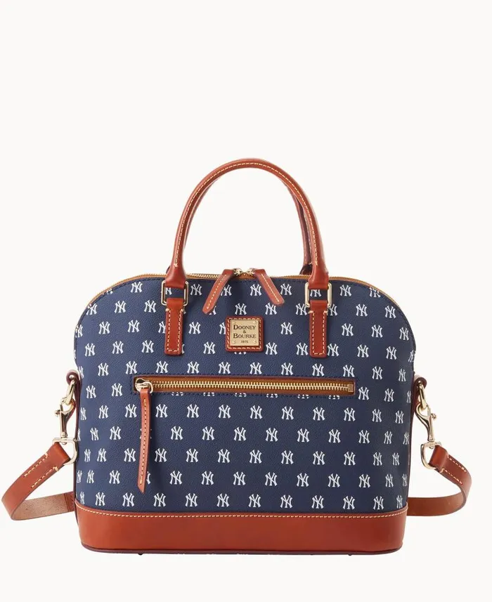 MLB Yankees Domed Zip Satchel Yankees Woman Dooney and Bourke Satchels