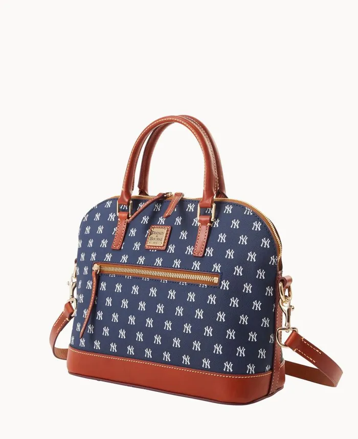 MLB Yankees Domed Zip Satchel Yankees Woman Dooney and Bourke Satchels MLB Yankees Domed Zip Satchel Yankees Woman Dooney and Bourke Satchels
