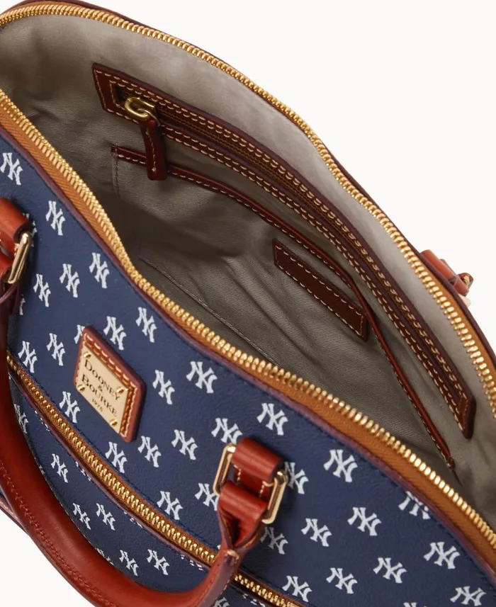 MLB Yankees Domed Zip Satchel Yankees Woman Dooney and Bourke Satchels MLB Yankees Domed Zip Satchel Yankees Woman Dooney and Bourke Satchels
