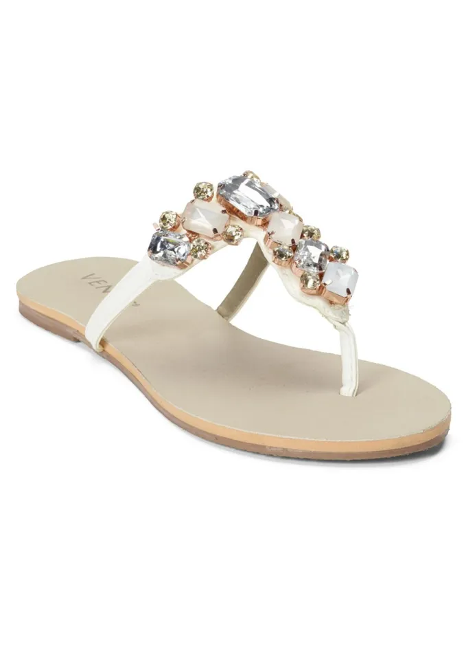 MULTI COLOR STONE SANDALS White Women VENUS Casual