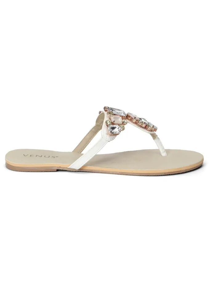 MULTI COLOR STONE SANDALS White Women VENUS Casual