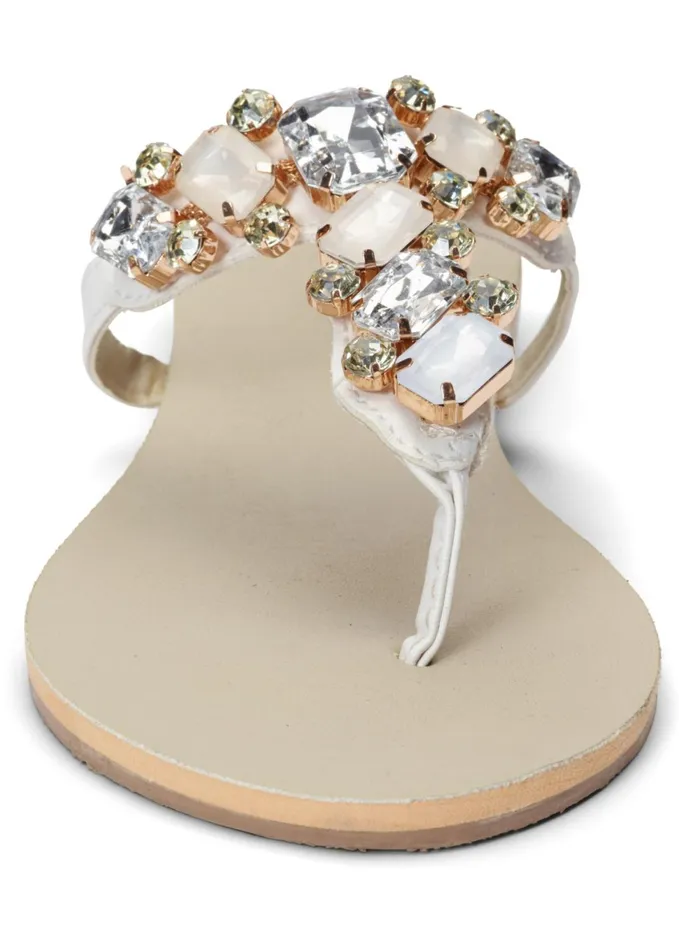 MULTI COLOR STONE SANDALS White Women VENUS Casual