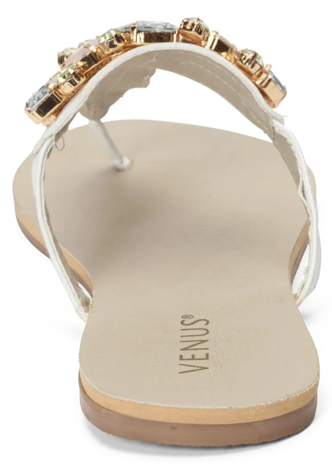 MULTI COLOR STONE SANDALS White Women VENUS Casual