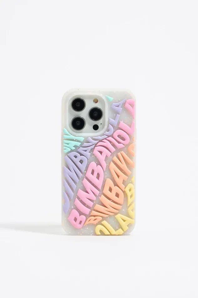 Multicolored Logo Silicone IPhone 15 Pro Case Lilac Women Bimba Y Lola Phone Cases Multicolored Logo Silicone IPhone 15 Pro Case Lilac Women Bimba Y Lola Phone Cases
