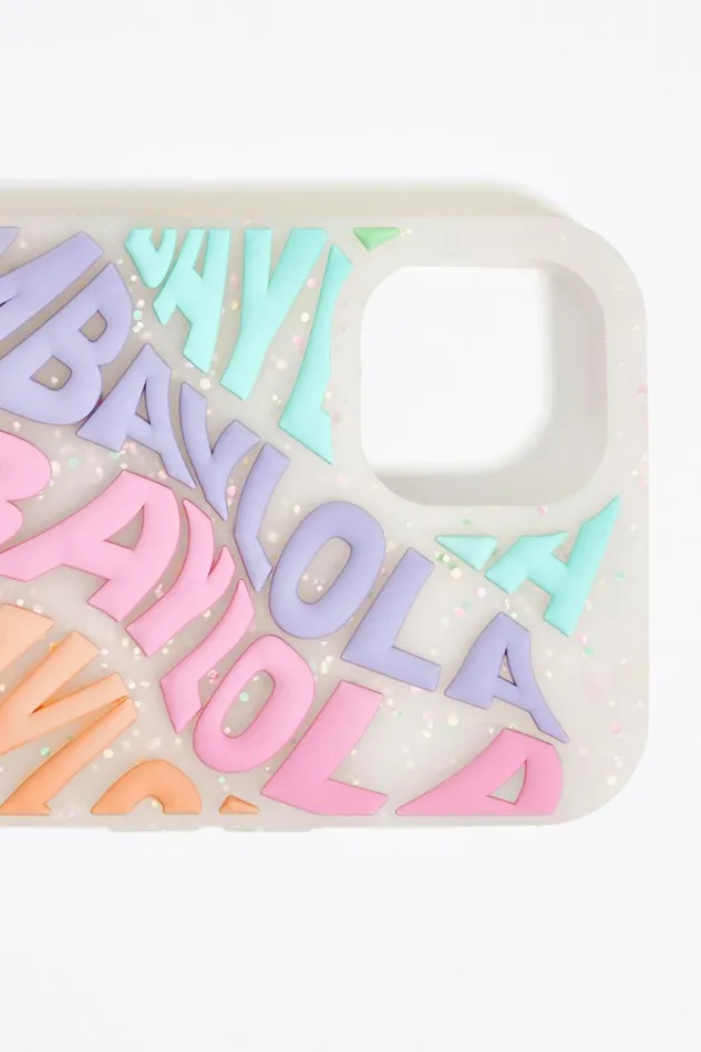 Multicolored Logo Silicone IPhone 15 Pro Case Lilac Women Bimba Y Lola Phone Cases Multicolored Logo Silicone IPhone 15 Pro Case Lilac Women Bimba Y Lola Phone Cases