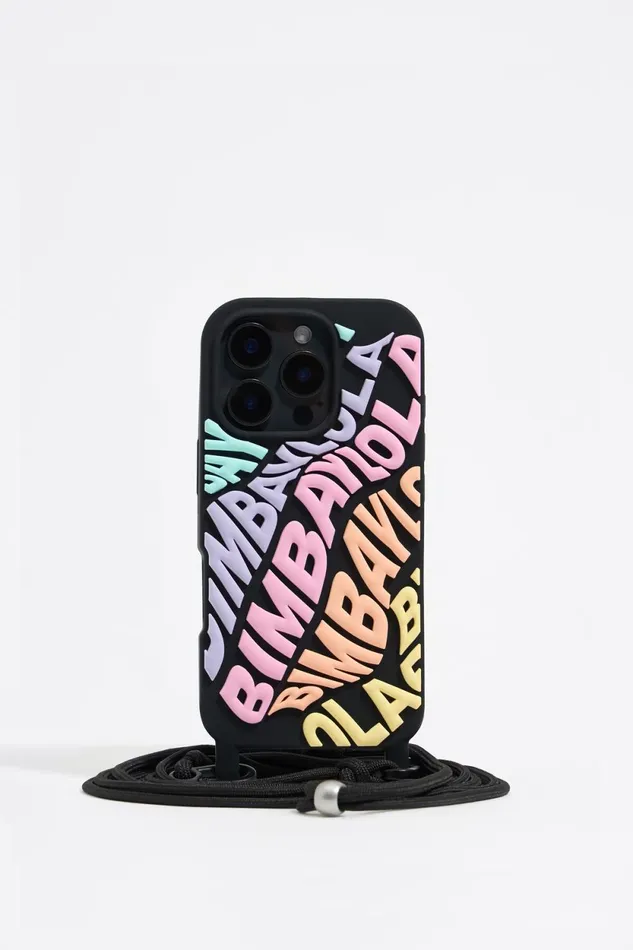 Multicolored Logo Silicone IPhone 16 Pro Case Pastel Pink Women Bimba Y Lola Phone Cases