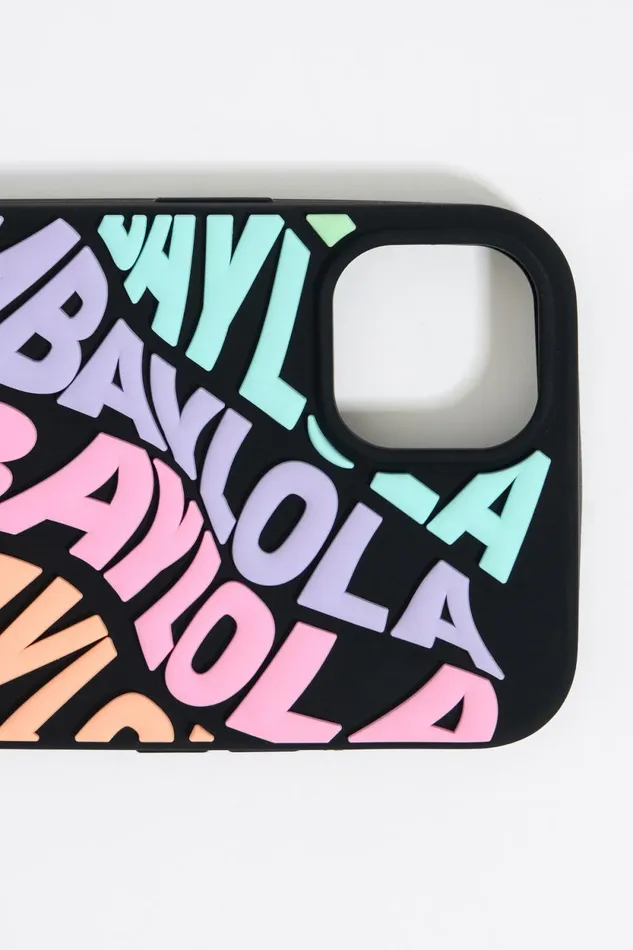 Multicolored Logo Silicone IPhone 16 Pro Case Pastel Pink Women Bimba Y Lola Phone Cases Multicolored Logo Silicone IPhone 16 Pro Case Pastel Pink Women Bimba Y Lola Phone Cases