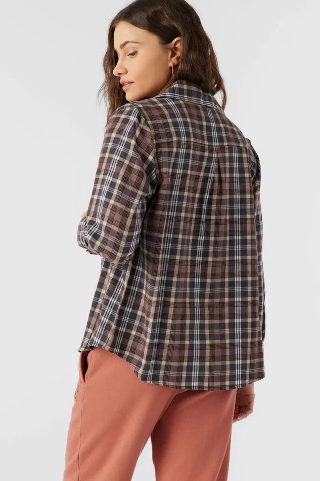 NASH FLANNEL STANDARD FIT SHIRT Black Women O039NEILL Clothing