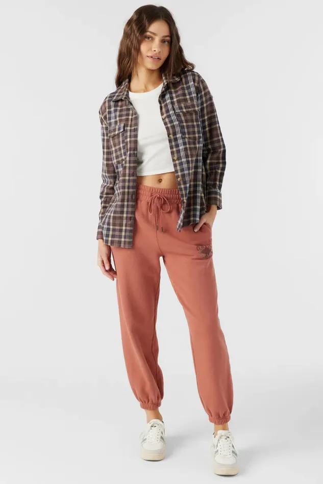 NASH FLANNEL STANDARD FIT SHIRT Black Women O039NEILL Clothing