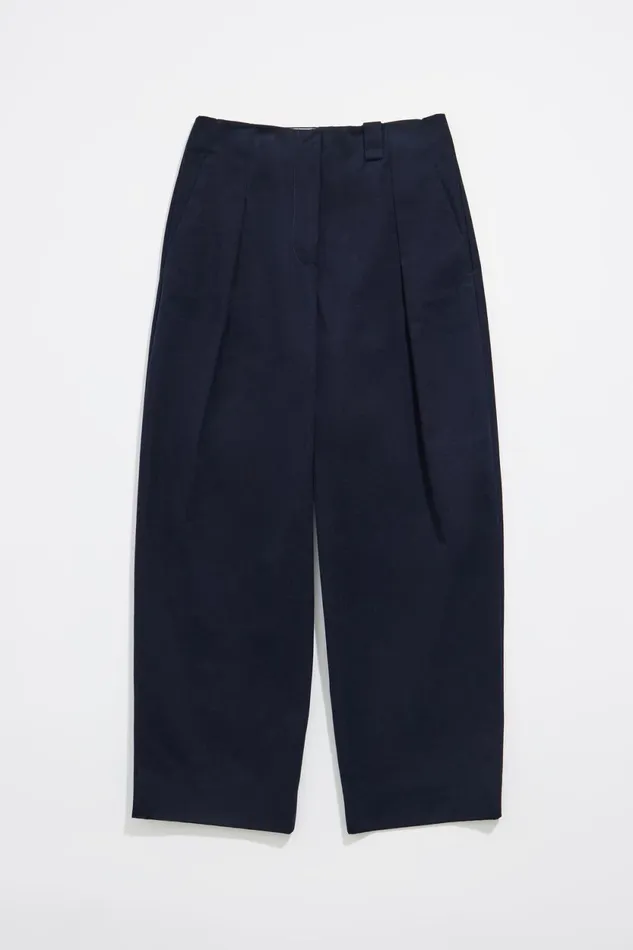 Navy Blue Darted Carrot Leg Trousers Dark Navy Women Bimba Y Lola Trousers
