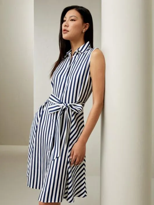 Navy Style Striped Silk Shirtdress For Practical And Versatile Style Women Jumpsuits Lilysilk Dresses Navy Style Striped Silk Shirtdress For Practical And Versatile Style Women Jumpsuits Lilysilk Dresses
