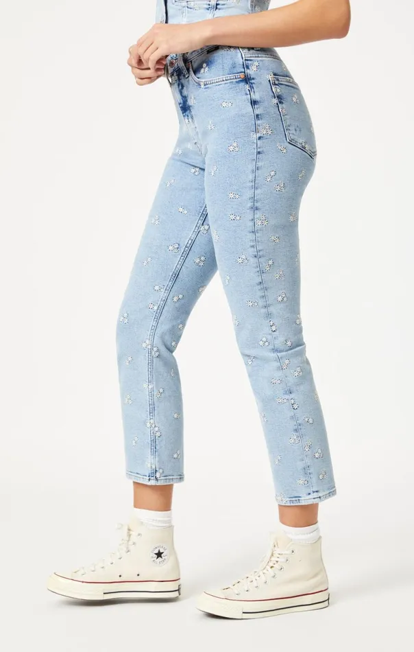 New York Straight Leg In Light Blue Bloom Women Mavi Jeans Denim New York Straight Leg In Light Blue Bloom Women Mavi Jeans Denim